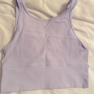 Size 12 Lululemon ribbed tank/bra top in baby blue